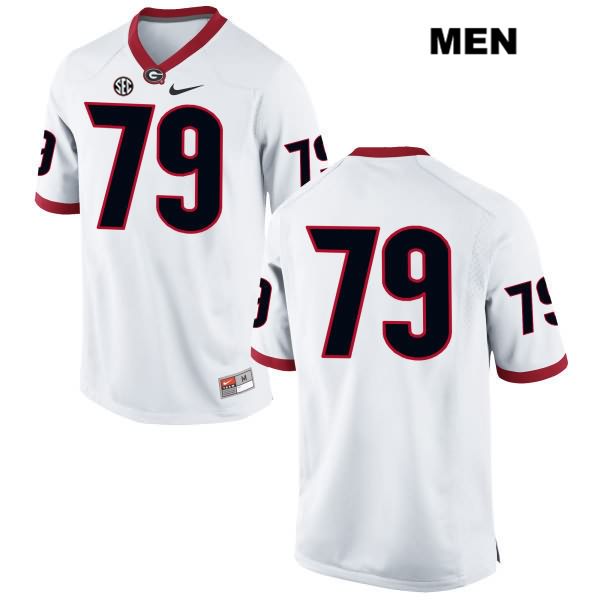 Georgia Bulldogs Men's Isaiah Wilson #79 NCAA No Name Authentic White Nike Stitched College Football Jersey IUJ3356AC